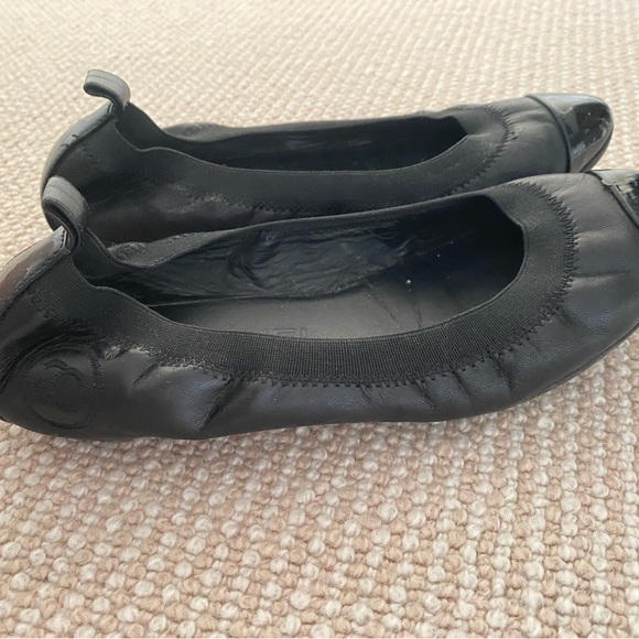 Chanel black ballerina leather flats 36 6 - Picture 3 of 7